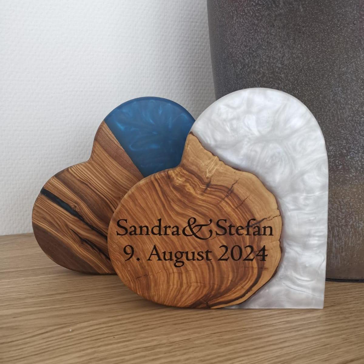 Herz aus Holz und Epoxid ca. 19cm