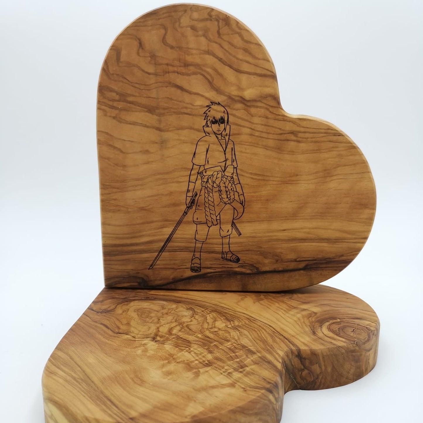 Personalisiertes Olivenholz-Herz ca. 19 cm