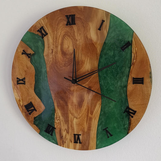 Handgefertigte XXL Epoxidwanduhr